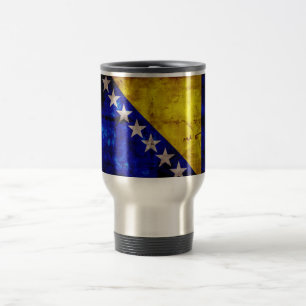 Verweerde Bosnische vlag Reisbeker
