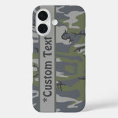 Verweerde Camouflage met Aangepaste Tekst Case-Mate iPhone Case (Achterkant)