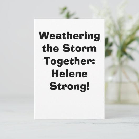 Verweerde de woede van Helene! Helene 2024 TY Kaar Bedankkaart (Staand voorkant)