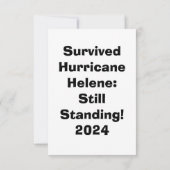 Verweerde de woede van Helene! Helene 2024 TY Kaar Bedankkaart (Achterkant)