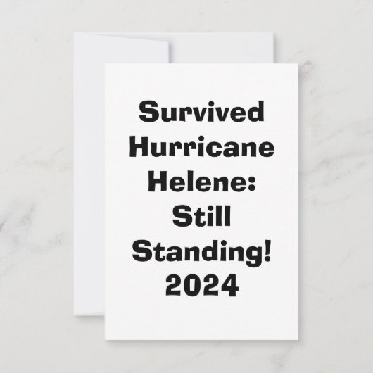 Verweerde de woede van Helene! Helene 2024 TY Kaar Bedankkaart (Achterkant)