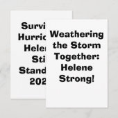 Verweerde de woede van Helene! Helene 2024 TY Kaar Bedankkaart (Voorkant / Achterkant)