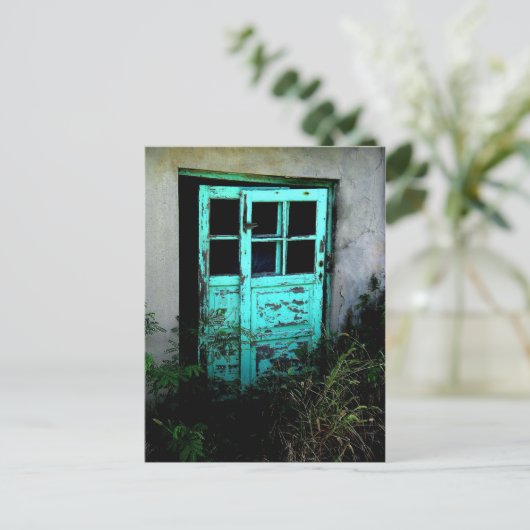 verweerde deur briefkaart (Staand voorkant)