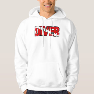 Verweerde duiker-vlag hoodie