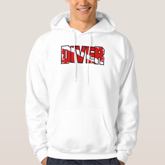 Verweerde duiker-vlag hoodie (Voorkant)