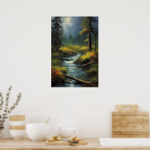 Verweerde fluisteraars, oude Bossen Poster (Keuken)