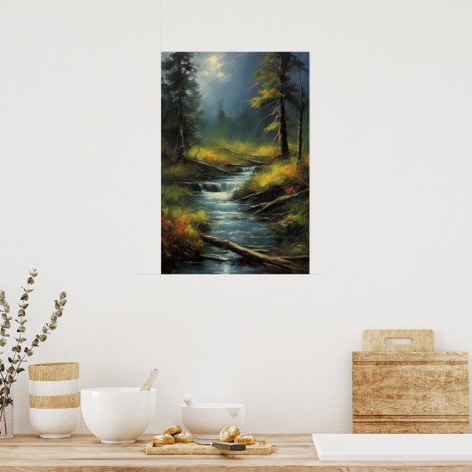 Verweerde fluisteraars, oude Bossen Poster (Keuken)