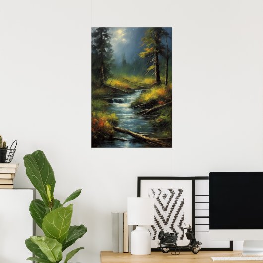 Verweerde fluisteraars, oude Bossen Poster (Thuiskantoor)