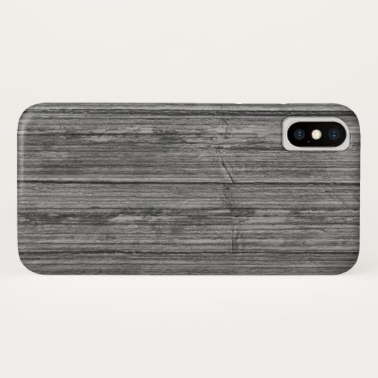 Verweerde grijze houten achtergrond Case-Mate iPhone case (Achterkant (horizontaal))