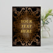 Verweerde Grunge Perkament Textuur Blank Folie Uitnodiging (Staand Voorkant)