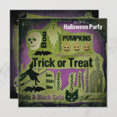 Verweerde Halloween Party uitnodiging (Voorkant / Achterkant)