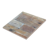 Verweerde houten foto tegeltje (Zijkant)