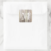 Verweerde houten monogram Sticker (Tas)