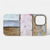 Verweerde houten planken iPhone hoesje (Achterkant horizontaal)