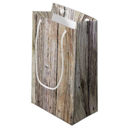 Verweerde houten planken met rustieke Patina Klein Cadeauzakje