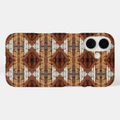 Verweerde Houten Planken Ruitpatroon Mixed Media Case-Mate iPhone Case (Achterkant (horizontaal))