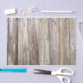 Verweerde houten planken van een Old Country Dock Tissuepapier (Craft)