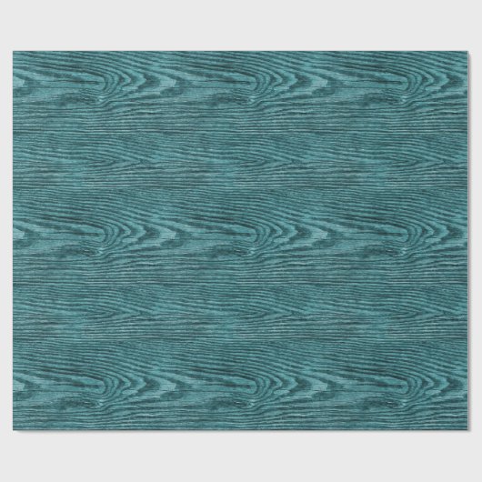 Verweerde houten textuur Aqua Cadeaupapier (Vlak)