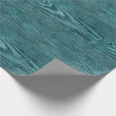 Verweerde houten textuur Aqua Cadeaupapier (Hoek)