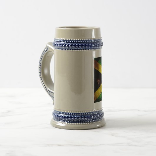 Verweerde Jamaicaanse vlag Bierpul (Voorkant links)