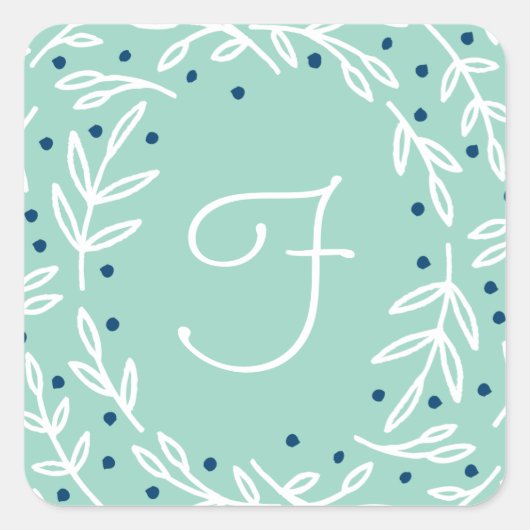 Verweerde Joy Square Monogram Stickers (Voorkant)