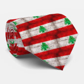 Verweerde Libanese vlag Stropdas (Opgerold)