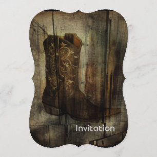 Verweerde Man Cave Western Country Cowboy Laars Kaart