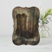 Verweerde Man Cave Western Country Cowboylaars Kaart (Staand voorkant)