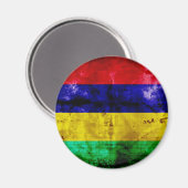 Verweerde Mauritiaanse vlag Magneet (Voorkant / Achterkant)