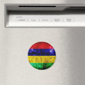 Verweerde Mauritiaanse vlag Magneet (Insitu (Vaatwasser))