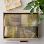 Verweerde Momma Barn met Haar Baby Barn Tissuepapier (Geschenk)