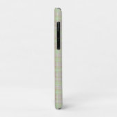 Verweerde neutrale saliegroen geruite gordijnen Case-Mate iPhone case (Achterkant/links)