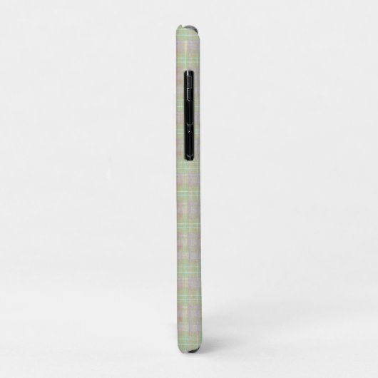 Verweerde neutrale saliegroen geruite gordijnen Case-Mate iPhone case (Achterkant/links)