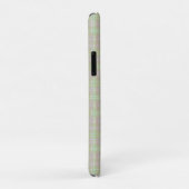 Verweerde neutrale saliegroen geruite gordijnen Case-Mate iPhone case (Achterkant/rechts)