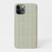 Verweerde neutrale saliegroen geruite gordijnen Case-Mate iPhone case (Achterkant)
