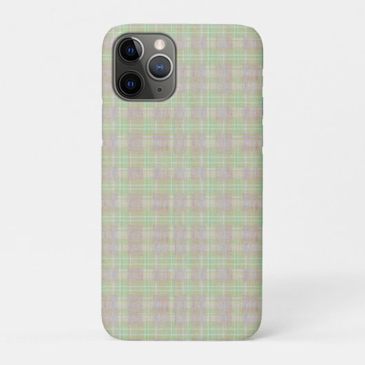 Verweerde neutrale saliegroen geruite gordijnen Case-Mate iPhone case (Achterkant)