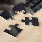 Verweerde oude zeeman roken een pijp legpuzzel (Zijkant)