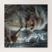 Verweerde oude zeeman roken een pijp legpuzzel (Horizontaal)