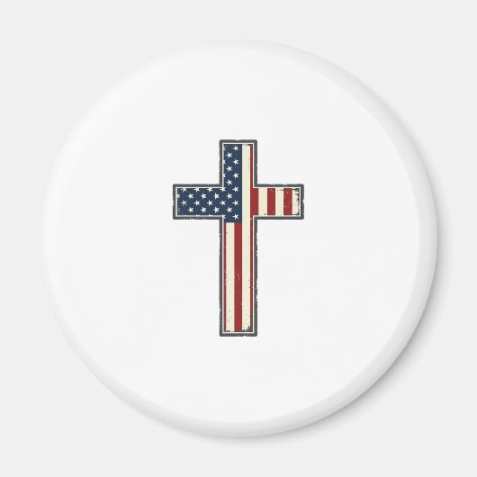 Verweerde Patriottische Kruis Vector Design_1 Magneet (Voorkant)