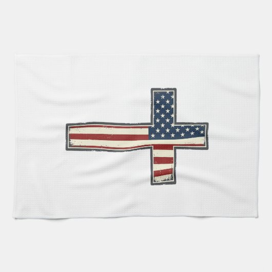 Verweerde Patriottische Kruis Vector Design_1 Theedoek (Horizontaal)