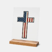Verweerde patriottische kruis vector ontwerp_1 acryl bord (Hoek)