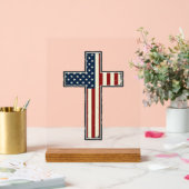 Verweerde patriottische kruis vector ontwerp_1 acryl bord (Huwelijk)