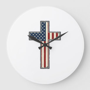 Verweerde patriottische kruis vector ontwerp_1 grote klok
