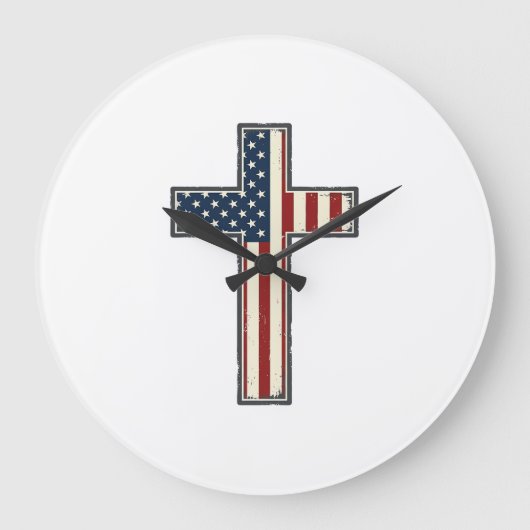 Verweerde patriottische kruis vector ontwerp_1 grote klok (Voorkant)
