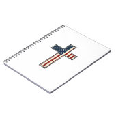 Verweerde patriottische kruis vector ontwerp_1 notitieboek (Linkerzijde)
