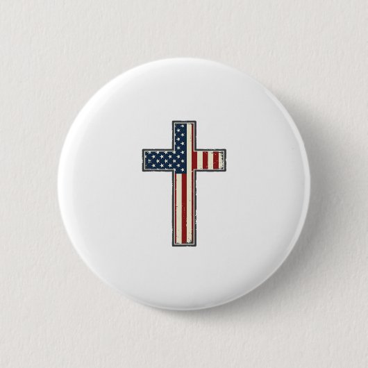 Verweerde patriottische kruis vector ontwerp_1 ronde button 5,7 cm (Voorkant)