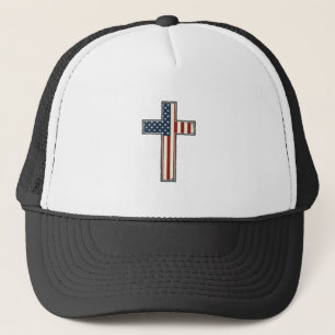 Verweerde patriottische kruis vector ontwerp_1 trucker pet