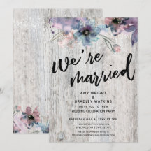 Verweerde Planken Bloemen Lichten We Zijn Getrouwd