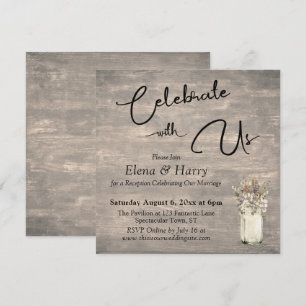 Verweerde Planken Wilde Bloemen Vieren mee met ons Kaart