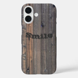 Verweerde Redwood Fence Close-up Foto iPhone 16 Hoesje